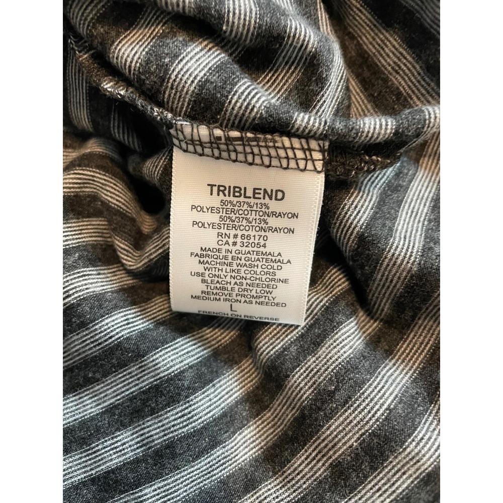 BDG Urban Outfitters Slim Fit Crewneck T-Shirt Striped Triblend‎ Unisex Size L - Picture 6 of 6